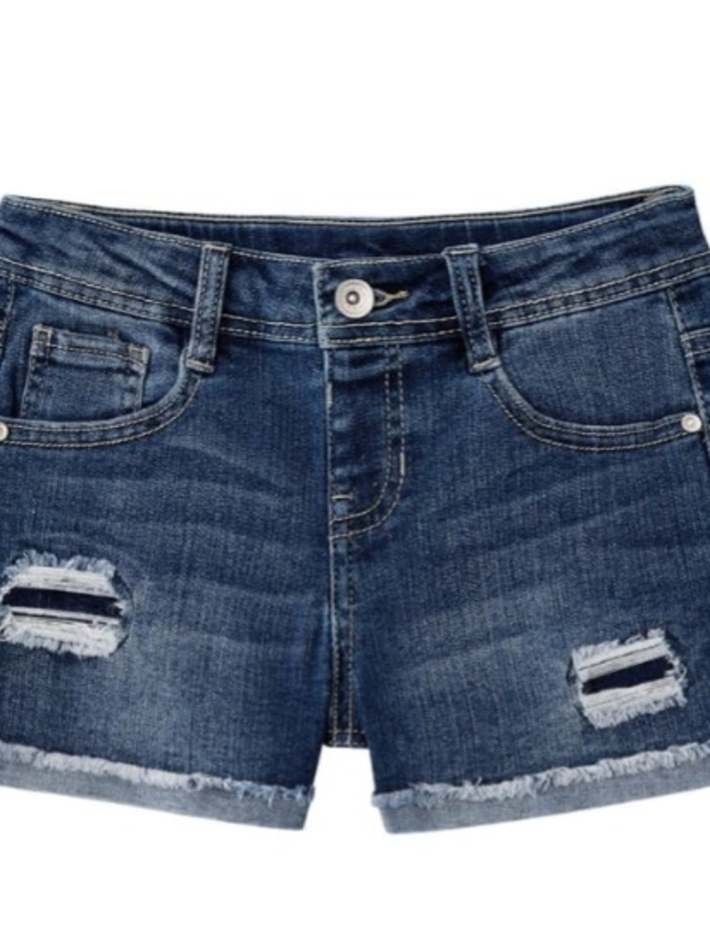 Member's Mark Girls Stretch Adjustable Waistband Denim Shorts 10/12 NWT
